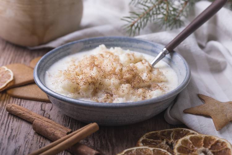 Receta: Arroz con leche.