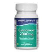 Simply Supplements Cinnamon 2000mg standardised extract food supplement, 120 tablets.