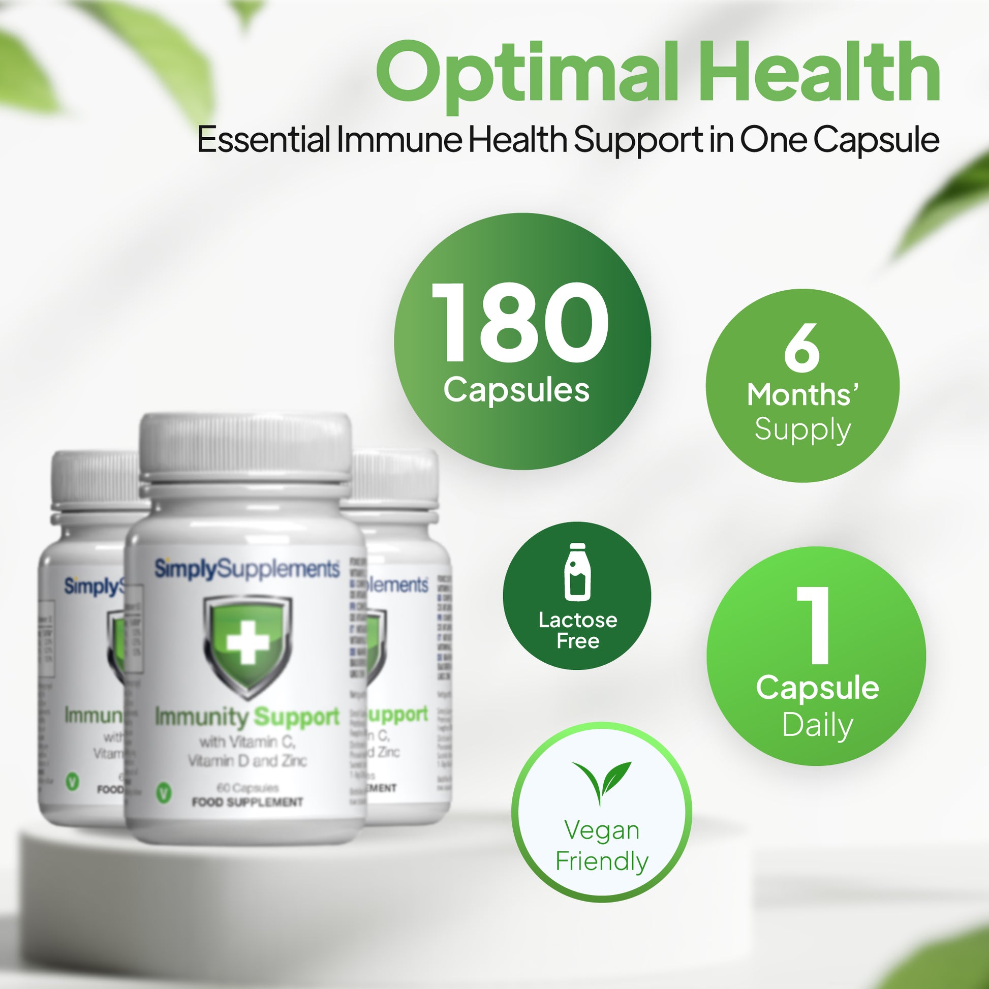 Essential immune health support in one capsule. 180 capsules- take 1 daily.